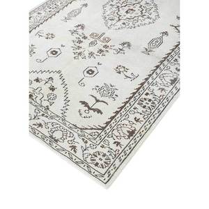 Vintage Beige <b>Brown</b> Hand Knotted <b>Wool</b> Rug for Home Use-for Living Hallway Entryway Teen's Bedroom Medallion Rectangle Puzzle - Product Image 2