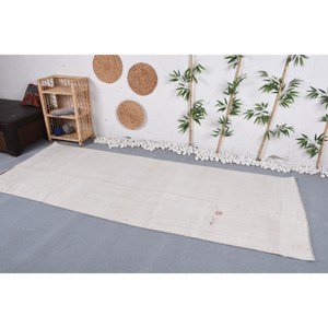 Alfombra de lana blanca minimalista, diseño de retazos de 3,6x9,4 pies, 10mm, rectángulo abstracto, acogedor, decoración del hogar para adolescentes, juegos de alfombras de látex - Product Image 2