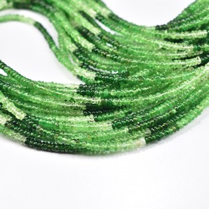 Cuentas de Piedras Preciosas de Tsavorita AAA de Alta Calidad, Redondas y Lisas, con Sombreado, 3 mm, 13 Pulgadas, con Orificio Central, para Joyería Hecha a Mano - Product Image 3