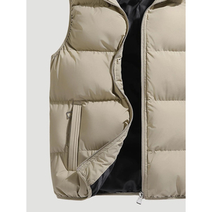 Gilet d'hiver sans manches personnalisé, coupe ajustée décontractée, léger, tendance, respirant, imperméable, coupe-vent, réversible - Product Image 3
