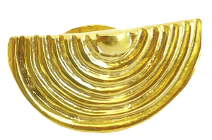 Ancient Greek Theatre <b>Stud</b> Earrings for Women's Fashion 18k Solid Gold Plated Ancient Greek Design Earrings - Product Image 2