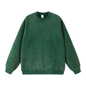 Vintage lavado ácido teñido Retro Streetwear marca con capucha 100% algodón grueso inferior deportes polar camisa ordenada sudadera cuello - Product Image 6