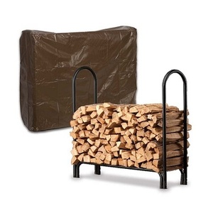Wrought Iron <b>Log</b> Storage <b>Rack</b> With Cover Exclusive Quality Black Color <b>Log</b> <b>Rack</b> For <b>Indoor</b> And Outdoor Use - Product Image 1