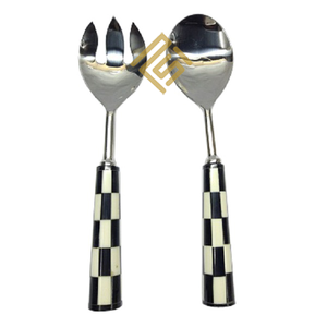 Juego de vajilla de acero inoxidable Abridor personalizado Superventas Cuerno Hueso Resina Mango de metal Alta calidad Personalizar Diseño Colección Lujo - Product Image 4