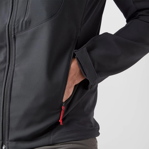 Chaqueta de invierno Softshell suministrada por la fábrica más vendida con diseño de cremallera frontal con logotipo personalizado - Product Image 5