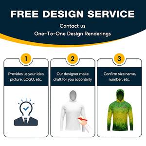 Sudadera con capucha de pesca con logotipo personalizado, impermeable, UPF50 +, protección solar, ropa de pesca, camisas de pesca de manga larga que absorben la humedad - Product Image 2