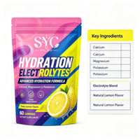 SYC BIO Hydratatie Elektrolyten Gummies, Calcium Magnesium Kalium, Gym Fitness Herstel, 60 Stuks, OEM ODM Private Label