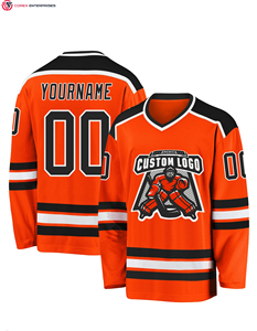 Camiseta de hockey reversible unisex con logotipo personalizado OEM chaqueta de uniforme de hockey sobre hielo unisex con nombre de equipo técnicas de impresión sublimadas - Product Image 1