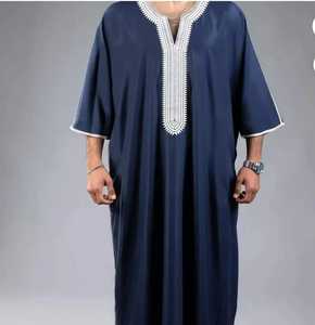 Derniers thobes marocains de haute qualité pour hommes au tarif de gros dans toutes les tailles et couleurs personnalisables Meilleurs vêtements musulmans - Product Image 1