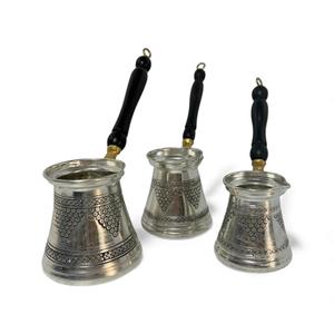 Ensemble de cafetière vintage en cuivre 3 pièces, gravé classique, pour le thé, pour la cuisine, durable, en céramique, verre, métal, plastique, cadeaux vintage - Product Image 5