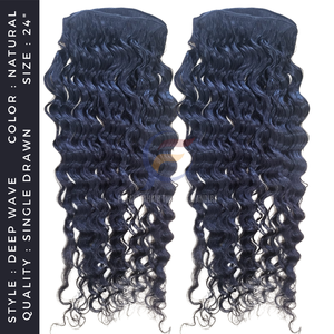 Vente en gros de produits Extensions de cheveux à double trame Machine Extensions de cheveux humains vierges Remy Bundles de cheveux Deep Wave - Product Image 5