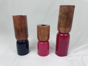 Luxury Rustic Antique Distressed Decorative Wooden <b>Pillar</b> Candle Holder Art Design Candle Holder for Home Decor from India - Product Image 6