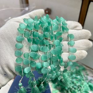 ลูกปัดแก้วควอตซ์สีเขียวโมโนลิสาพร้อมอัลมอนด์แบบหลวมสำหรับทำเครื่องประดับ - Product Image 5