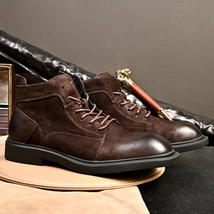 Chaussures décontractées légères avec semelle absorbant la transpiration et structure flexible, chaussures de tous les jours pour hommes, chaussures en cuir - Product Image 4