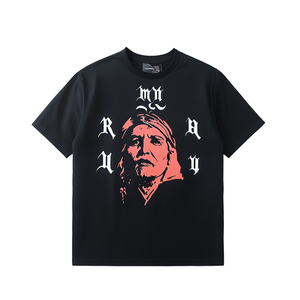 Oversized Graphic Print T Shirt 100% Cotton American Streetwear <b>Hip</b> Hop Vintage Gothic Tee <b>for</b> Men - Product Image 2