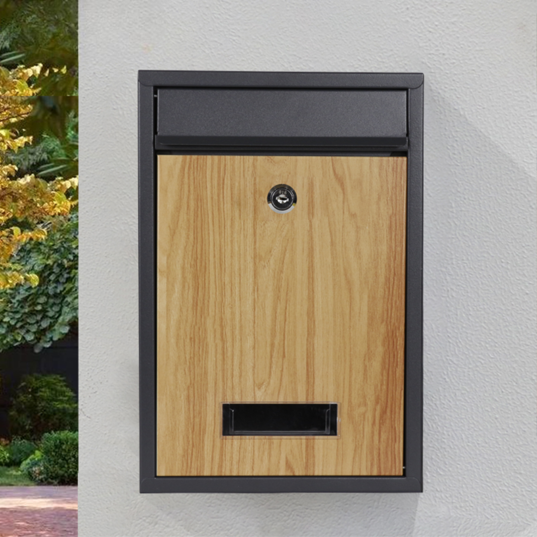 Cerradura de combinación de color claro con vetas de madera de elefante blanco