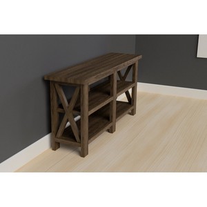 Mesa Consola Moderna Rústica Contemporánea de Lujo, Hecha a Mano con Madera Maciza, Tallada, para Entrada, Pasillo o Sala de Estar - Product Image 5