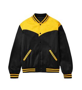 Chaqueta Bomber de satén de alta calidad 2025 personalizada para Hombres estilo universitario Lettermen High Street impermeable y resistente al viento invierno - Product Image 1