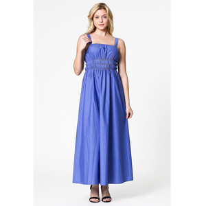 Venta de fábrica Moda de verano Ropa de mujer OEM ODM Sin mangas Maxi vestido Diseño de estilo fluido En la fabricación al por mayor - Product Image 5