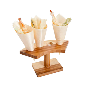Porte-cône de crème glacée en bois restaurants écologiques traiteur événements décoration de mariage à un prix abordable - Product Image 2