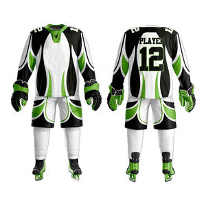 Meilleure vente Uniformes de hockey sur glace légers 100% polyester Conception personnalisée Plus logo Nom de l'équipe Séchage rapide Unisexe Derniers ensembles d'équipe OEM - Product Image 1