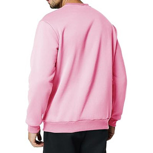 Sweat-shirt à col rond décontracté pour hommes Pull en coton surdimensionné avec tissu doux et garnitures côtelées pour une tenue décontractée quotidienne - Product Image 4