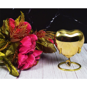 Brass Vine <b>Keepsake</b> Cremation Urn-New Avalon Urn-Gold Brass Cremation Urn for Human Ashes with Premium Case - Product Image 2
