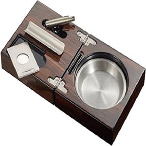 Modern design <b>Ashtray</b> Home Office Hotel Bar Bowl Wood & Metal <b>Ashtray</b> accessories Square Shape Brown Color Accessories <b>ashtray</b> - Product Image 3