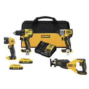 Kit Combinado de 4 Herramientas Inalámbricas sin Escobillas de 2 Ah con Batería de Iones de Litio, Incluye Llave Eléctrica, Kit de Herramientas Eléctricas para Uso Doméstico - Product Image 1