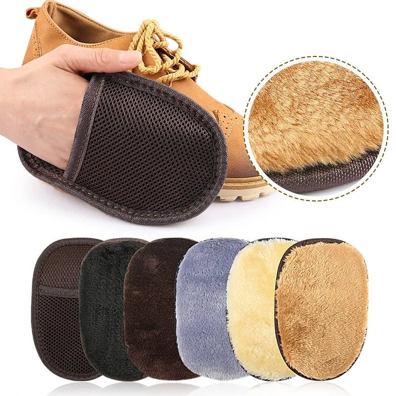 High-quality Leather Cleaning Gloves With Soft Imitation Lamb Plush For Shoe Polishing,Car Interior Care,And Dust Removal
