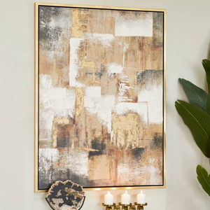 Latest Design Wooden Gold Wood Modern <b>Framed</b> Abstract Wall Art Customized Handcrafted Wooden Wall Decor - Product Image 6