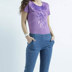 Camiseta informal de algodón para mujer, camiseta de verano transpirable con cuello redondo, a la moda y ecológica, suave y cómoda - Product Image 6