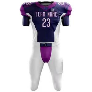 Prix d'usine Uniforme de football américain personnalisé avec manches courtes bonne qualité et personnalisation du logo - Product Image 2