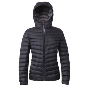 Blouson matelassé en toile tricotée pour femme, hiver 2025, imperméable, respirant, avec capuche, rembourrage en polyester, écologique, pour l'automne - Product Image 4