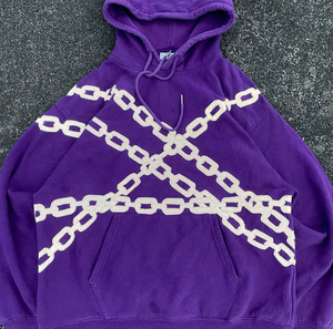 Sudadera con capucha recortada de gran tamaño para hombre Y2K Streetwear 100% algodón 3D para técnicas bordadas con estampado de hojaldre grueso 500GSM para - Product Image 5