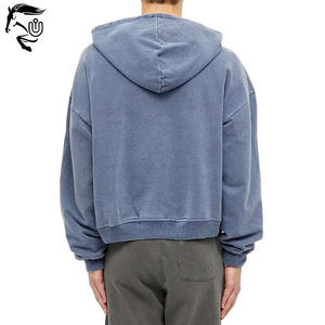 Wholesale 100% Cotton <b>Men's</b> <b>Hoodie</b> Sweatshirt Vintage Style Heavyweight French <b>Fleece</b> Oversized Acid Wash 6XL Solid Hooded for - Product Image 5