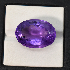 24.50 Ct Quartz Naturel Violet Foncé Améthyste Ovale Coupe Pierre Précieuse Haute Qualité Grande Taille Pierre Précieuse En Vrac pour La Fabrication De Bijoux - Product Image 1