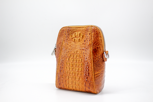 กระเป๋าหนังจระเข้สำหรับผู้หญิงดีไซน์ใหม่พร้อมที่จับสองอันขนาด18x12.5x7cm - Product Image 2