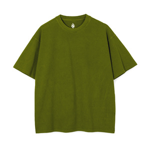 เสื้อโอเวอร์ไซส์ทรงหลวมไหล่ตก ผ้าฝ้าย 100% ย้อมสีพื้น ดีไซน์เรียบง่าย ผ้าเจอร์ซีย์เนื้อหนัก 240gsm+ - Product Image 2