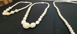 Collares de Cuentas de Hueso Hechos a Mano con Ágata y Perlas de Imitación, Joyería de Estilo Bohemio Única para Regalo - Product Image 6