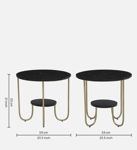 Ensemble de Tables de Meubles de Style Français Fabriqué en Inde Tables en Métal Décoratives pour la Maison Salon Chambre Table d'Appoint Café Prix Pas Cher - Product Image 1