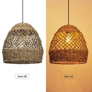 "โคมไฟหวายจากหญ้าทะเลทำด้วยมือสำหรับบ้านสไตล์ญี่ปุ่นริมชายฝั่ง" - Product Image 4