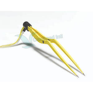 Fórceps curvos bipolares europeos personalizados de buena calidad 22 cm con fórceps en ángulo aislados de parada - Product Image 2