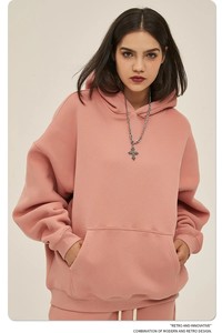 2025 automne hiver basique hommes à la mode marque coton mélangé surdimensionné sweat à capuche pantalon costume pull à capuche ample pour hommes - Product Image 3