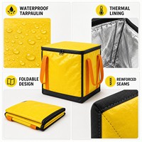 Wasserdichte Faltbare Kurier-Paketzustelltasche Isolierte Thermotasche OEM Individuelles Logo Logistik Transport