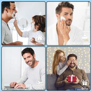 Paquete de 6 cabezales de repuesto de triple cuchilla para afeitadoras eléctricas, impermeables IPX7, lavables, para afeitado facial y corporal, con cepillo de limpieza - Product Image 3