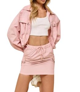 Ensemble de shorts coupe-vent pour femmes de qualité supérieure, personnalisable avec votre propre logo, vente en gros de vêtements de sport, ensemble de shorts coupe-vent en nylon par BS 2026 - Product Image 1