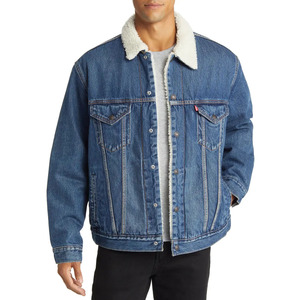 High Quality <b>Custom</b> <b>Denim</b> <b>Jackets</b> for Men Streetwear Style with Turndown Collar for Winter - Product Image 1