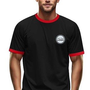 เสื้อยืดผ้าฝ้ายแขนสั้นผู้ชายเสื้อยืด Ringer Ringer - Product Image 4