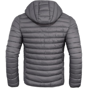 Blouson matelassé pour homme de qualité supérieure, personnalisable sur le devant, coupe-vent, imperméable, à capuche, entièrement personnalisable, très tendance, meilleures ventes - Product Image 2